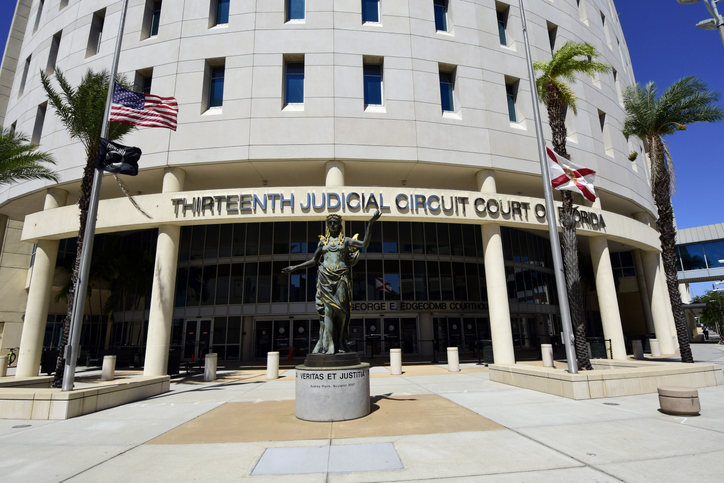exterior of front of the 13th judicial circuit court in downtown tampa, florida