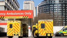 Ambulances at St Thomas&apos; Hospital