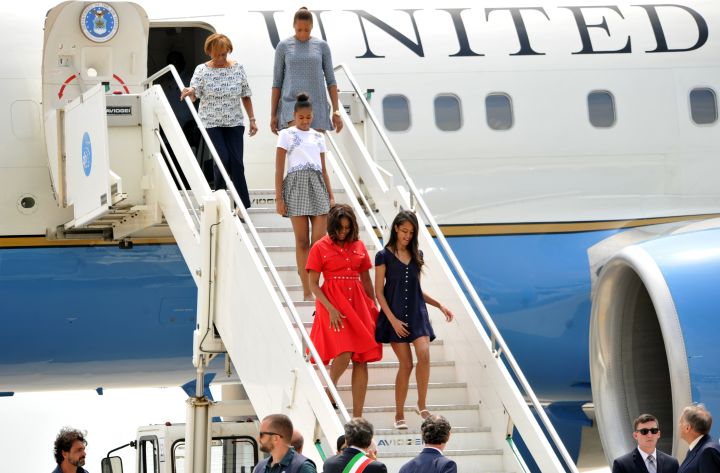 Michelle Obama and family in Venice