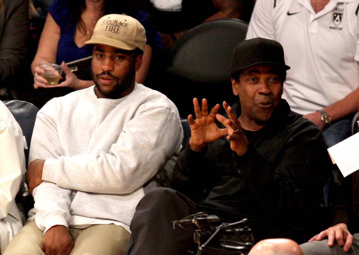 Denzel and John Watch The Lakers Take on the Raptors
