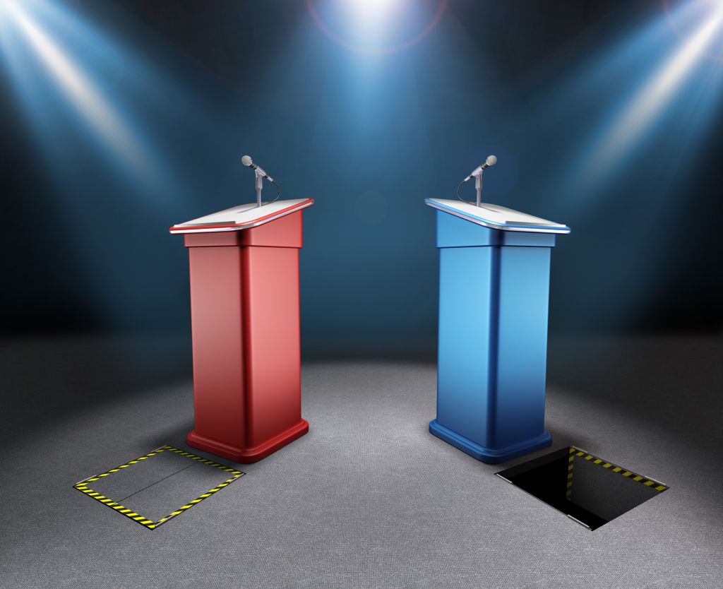 election podiums