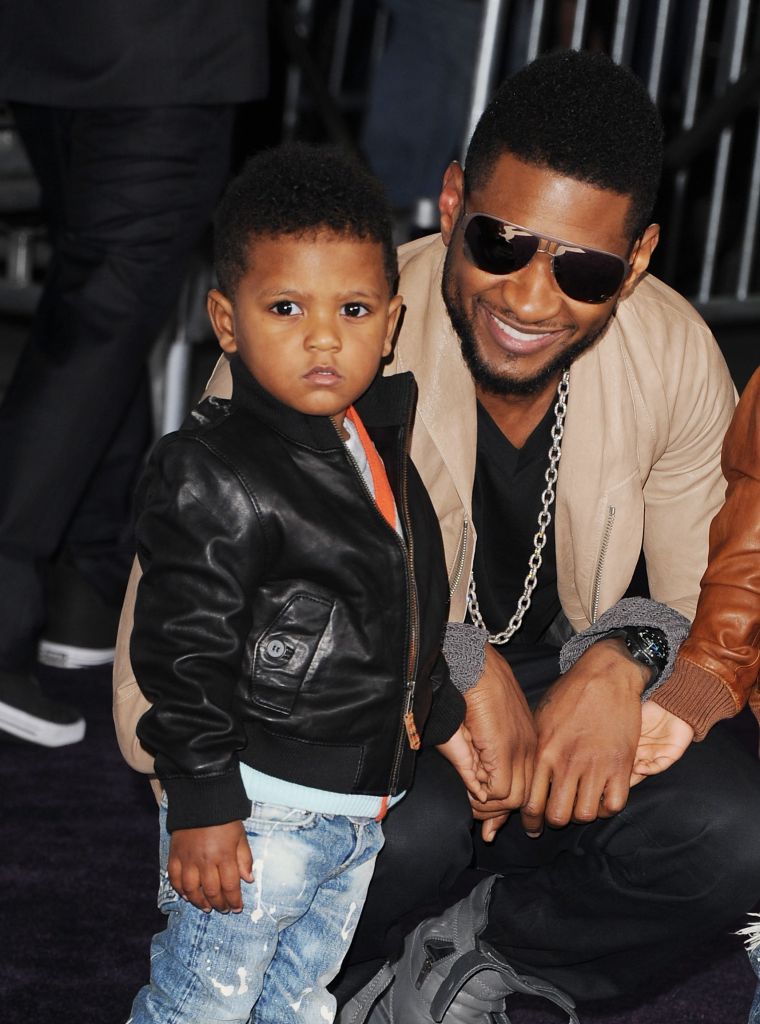 Usher and Son Hit The Red Carpet