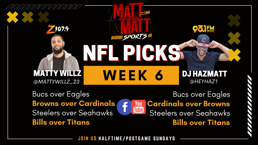 Matt And Matt Week 6 NFL Sports Predictions