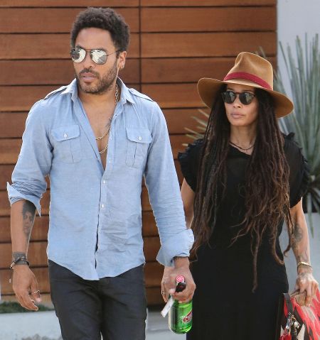 Lenny Kravitz and ex-wife Lisa Bonet out in West Hollywood