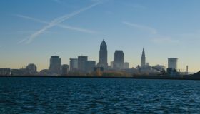 Cleveland city skyline on the Lake Shore
