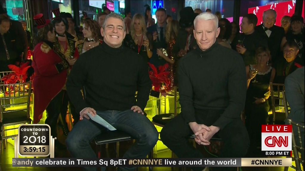 Andy Cohen and Anderson Cooper host &apos;New Year&apos;s Eve Live&apos; seen on CNN.