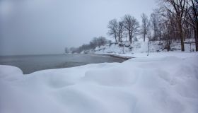 Lake Erie shore in Winter
