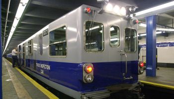 A TGC1 track inspection car at the Beford Park subway statio