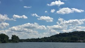 Scenic lake in the summer season, Summit Lake, Akron Ohio, USA