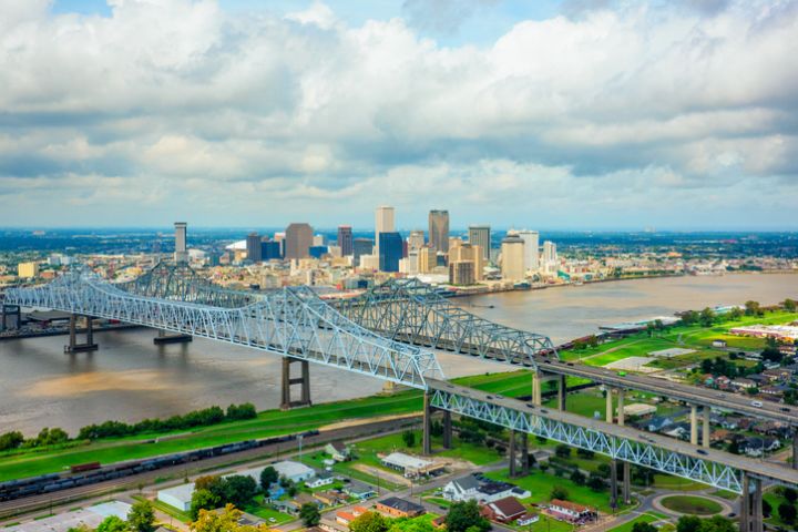 New Orleans Skyline From Above