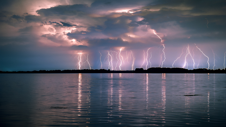 Lightning over Lake Erie