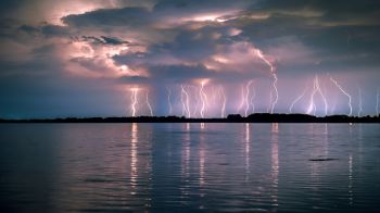 Lightning over Lake Erie