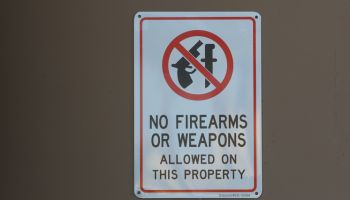 Signs: No Firearms Or Weapons Allowed On This Property