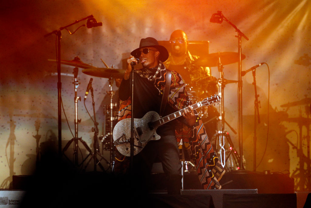 Raphael Saadiq performs during the Band Together Bay Area benefit concert at AT&T Park in San Francisco Calif., Thursday, November 9, 2017. The concert was a benefit for the Tipping Point Emergency Relief Fund for North Bay fire relief