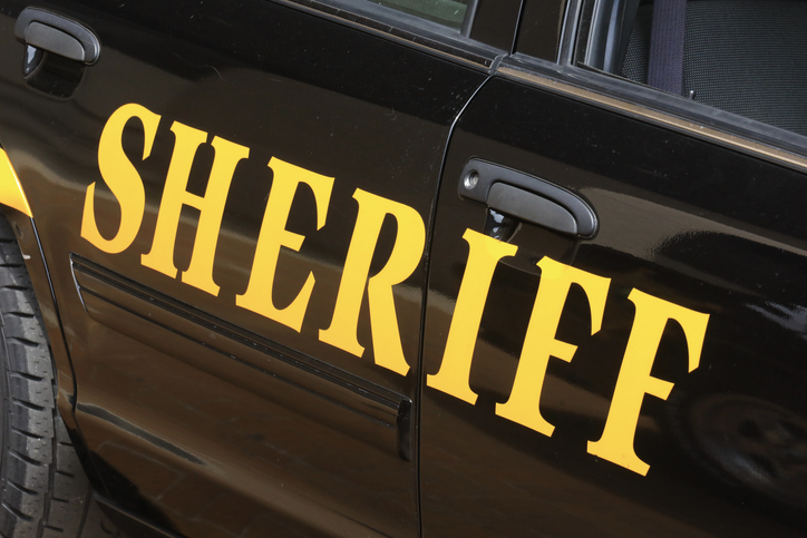 Side view of a sheriff’s patrol car