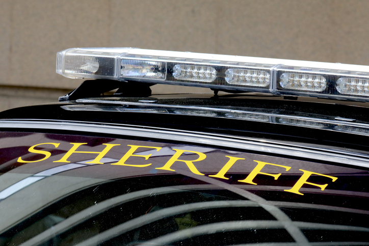 Rural sheriff patrol car