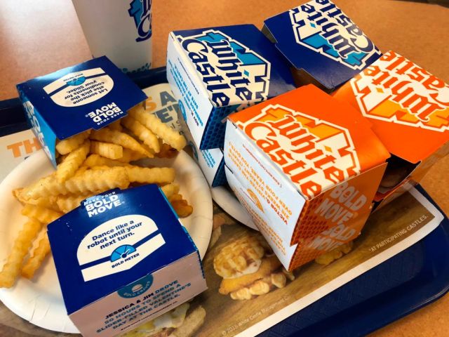 White Castle burgers and fries