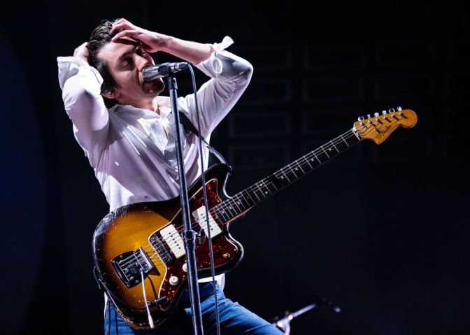 Arctic Monkeys perform a sold out show at Merriweather Post Pavilion on Thursday.