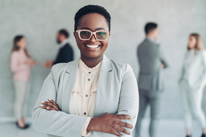 Portrait of a smiling young black businesswoman