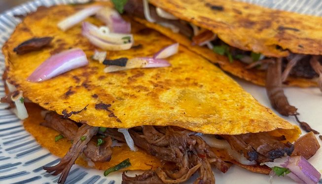 Homemade Birria Tacos, Traditional Mexican Food