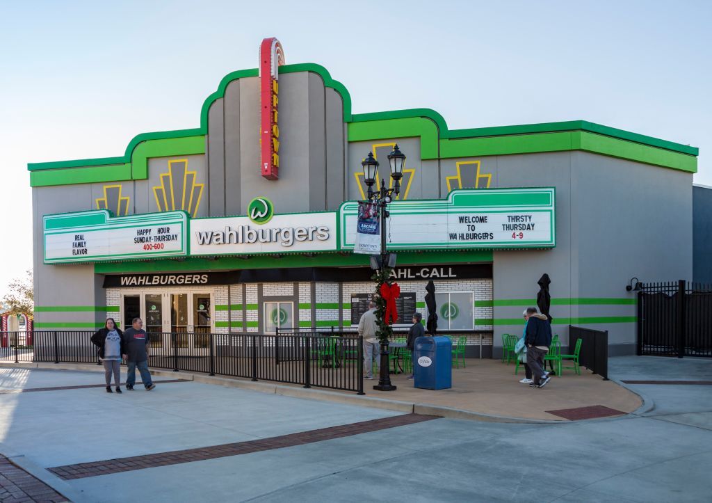 Wahlburgers restaurant at OWA Entertainment and Amusement Park in Foley, Alabama