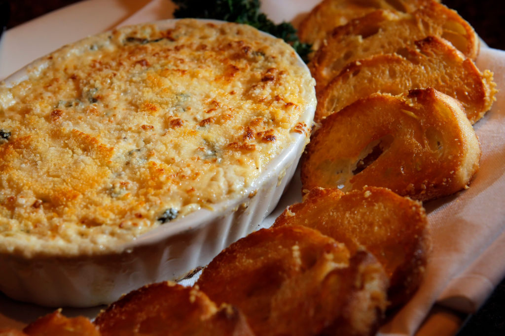 The Jumbo Lump Crab Spinach & Artichoke Dip, served in the bar at Morton's Steakhouse. Barbites feature on Mortons near Union Square