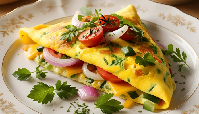Vegetable and Cheese Omelet