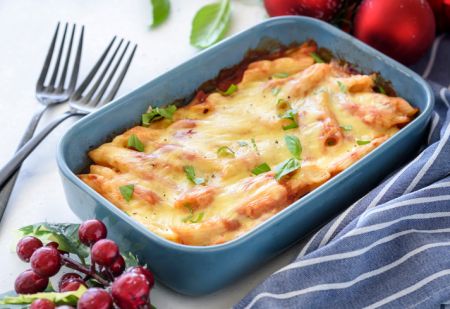 Baked Ziti with Ricotta and Spinach
