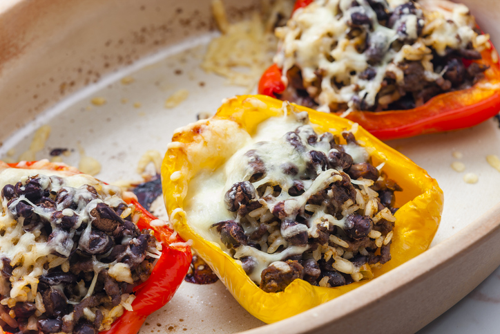 Stuffed Peppers with Rice and Beans