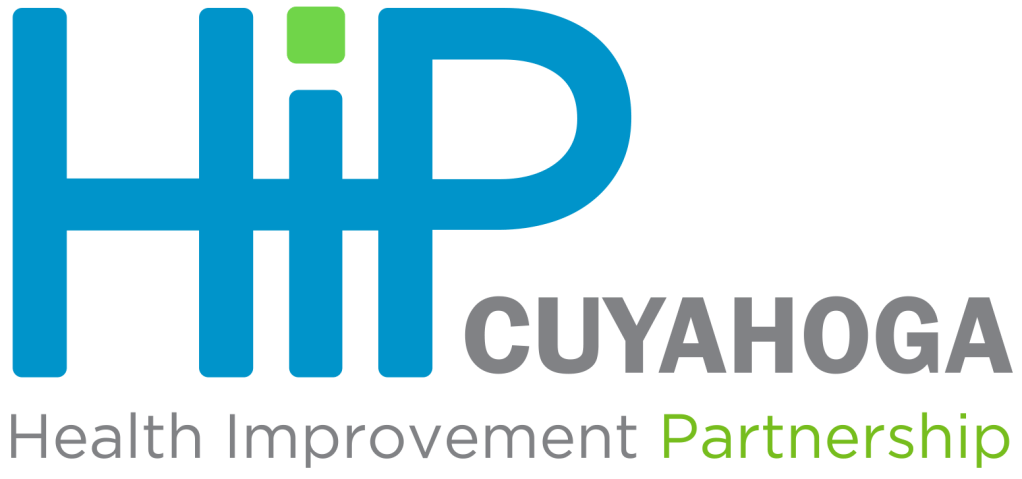 The Cuyahoga Health Improvement Partnership logo, featuring the letters "HIP" in blue and green colors.