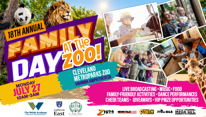 18th Annual Family Day at the Cleveland Metroparks Zoo, featuring live music, food, dance performances, and family-friendly activities.